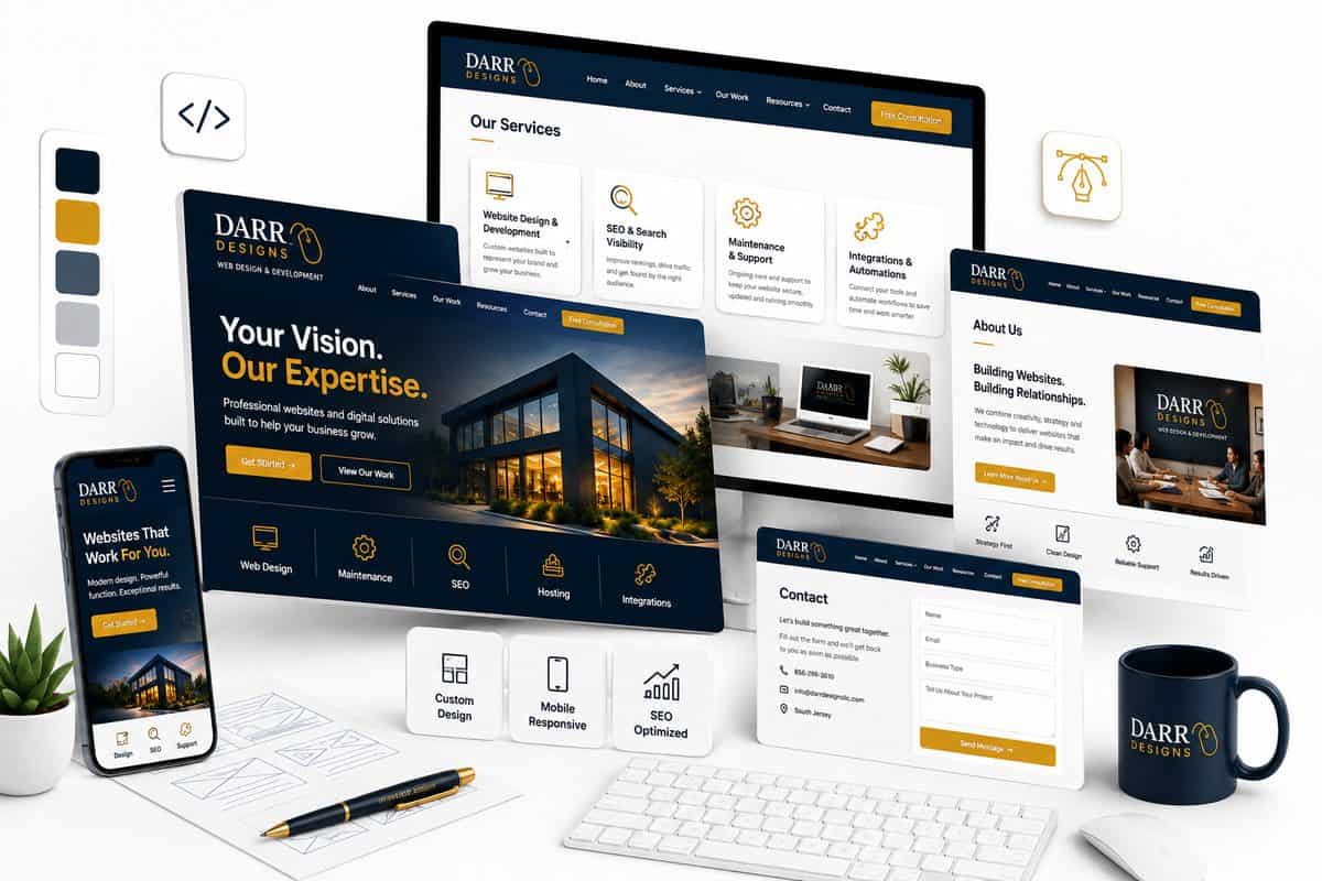 Custom responsive website design and development examples by DARR Designs