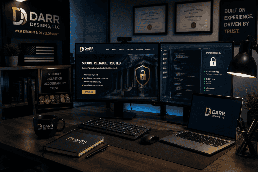 Secure web development and website management by DARR Designs