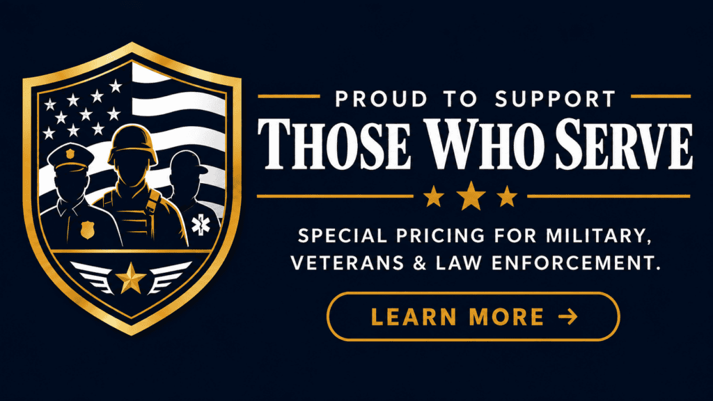 DARR Designs support for law enforcement, military personnel, veterans, and veteran-owned businesses